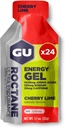 GU energia oktán Ultra Endurance Energy Gel, Vegan, Gluten-Free, Košer, a Dairy-Free On-The-Go Športová výživa pre beh, bicyklovanie, Turistika alebo lyžovanie, 24-Cunt, Cherry Lime