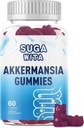 GLP-1  nghiêng Akkermansia Probioics Gummies, Akkermansia Muciniphila 100 triệu AFU với Inulin 400mg, Hỗ trợ Lưu trữ & Gut cho nam và nữ, 60 bá tước