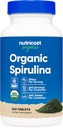 Numitist Organic Spirulina 500mg, 240 แผ่น - Gluten Free, Not-GMO