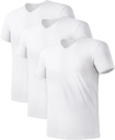 DAVID ARCHY underskjorter Micro Modal Ultra Myk T-skjorter Stretch Moisture-Wicking Crewneck/V-Neck Tees for menn, 3-Pack
