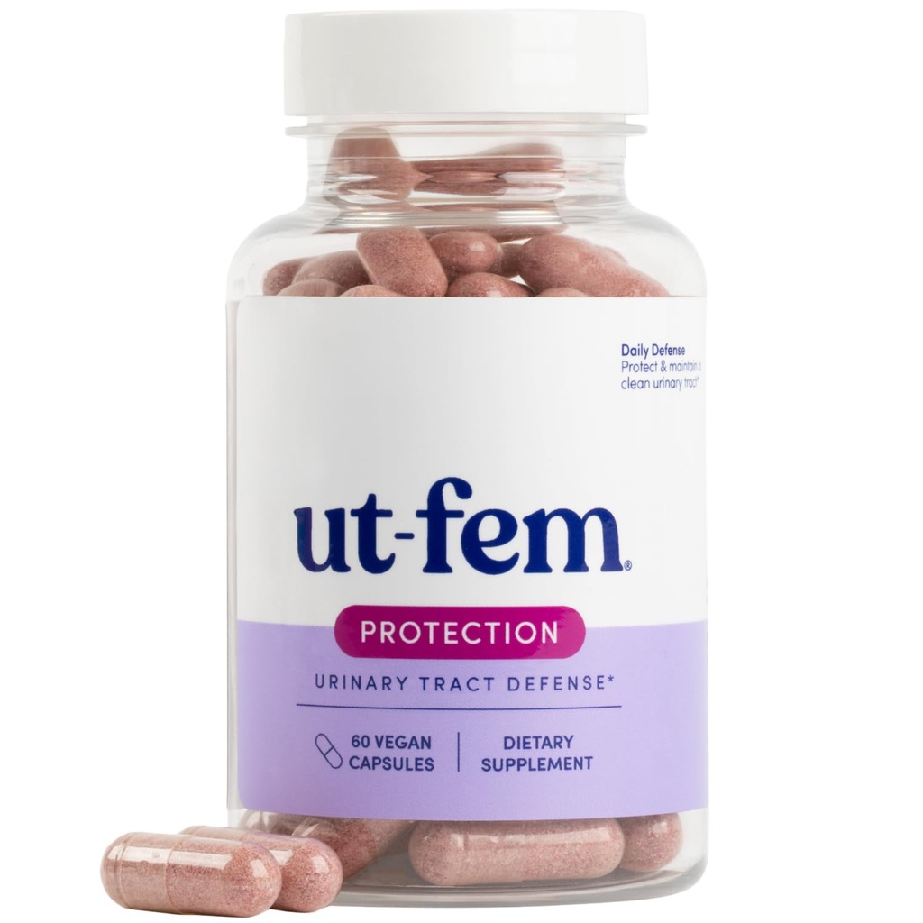 UT-Fem Protection - Cranberry Capsules for Women, Cranberry Supplement, Daily Defense Urinary Tract Support, with D-Mannose 500mg Capsules, Cranberry Pills for Women - 60 Capsules