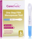 [5 Pack] Carethetic FSH Menopause Test Kit - Midstream at-Home Menopause Test, High- Sensitivity FSH Deteksi Perimenopause & Fertility Monitoring