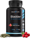 Blader Control Supplement - Overaktiv Bladder Control Piller - Potent blanding av Pumpkin Seed Oil, Cranberry Extract & Vitamin D3 - Urinal Tract infeksjonsbehandling for kvinner og menn - 60Ct