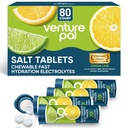 Venture Pal Chewable Electrolyte Tablets, 80 Count Fast-Dissolve Sugar-Free Stick Salt Tablets,Gluten Free – Variety Pack for Rapid Hydration, Outdoor Running, Hiking | Keto & Vegan Friendly | 4 Pack