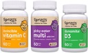 Renzo 's Vitamíny Imunity Builder Bundle - Vitamin C s Elderberry & Zinek pro imunitní podporu, Picky jedlík děti Multivitamin, a Vitamin D3
