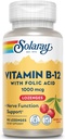 SOLARAY Vitamina B-12 1000mcg Lozenges com ácido fólico