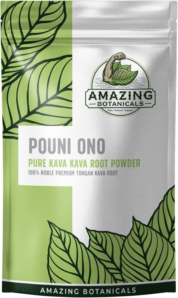 Tongan Kava Root - Poununi a O - 100% Noble Pur Tonga Kava Powder, 16oz, 1 Lliura de Farst Tongan Kava PouniO
