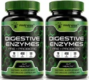 Digestive Enzymes with Probiotics and Prebiotics, 450mg, 5 Billion CFUs - Pure Super Digestion Capsules - Digestive Enzymes for Women & Men Support Digestion & Gut Health - 120 Count (Pack of 2)