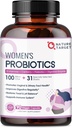 NATURE TARGET Probiotica voor vrouwen, 100 miljard CFU Probiotica met digestieve enzymen & Prebiotica, Vaginale Probiotica met Cranberry voor urinetrek gezondheid, pH-balans, 90 Veggie Capsules