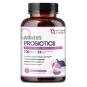 NATURE TARGET Probiotics for Women, 100 Billion CFUs Probiotic with Digestive Enzymes & Prebiotics, Vaginal Probiotics with Cranberry for Urinary Tract Health, pH Balance, 90 Veggie Capsules