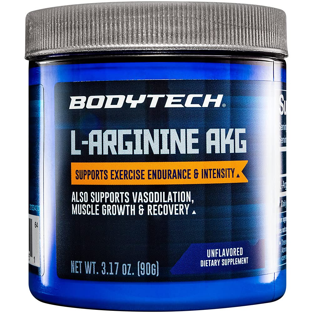 BodyTech L-Arginine AKG 3000mg - Supports Exercise Endurance, Intensity, Muscle Growth & Recovery (3.17 oz)