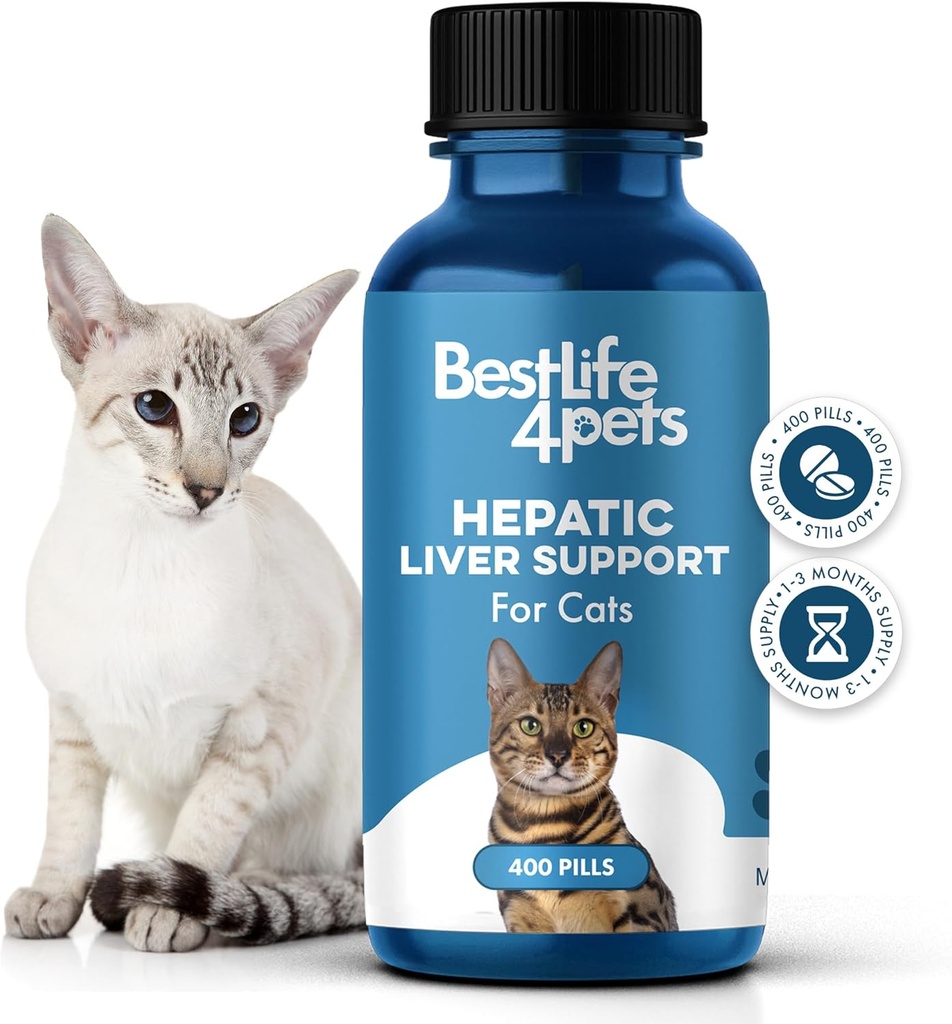 Kepenų kepenų parama katėms Ištirpusios, Homeopatinis, Digistinis Feline papildas kepenų Detox ir Nutrient Absorbcija 100% Visi natūralūs, lengva duoti, Be cheminių medžiagų ar priedų, 400