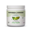 Maxi Health Buffered Vitamin C Powder – High Potency Pure Vitamin C for Immune Defense – Gentle, Stomach-Friendly Formula – Vegan & Kosher, 4 oz