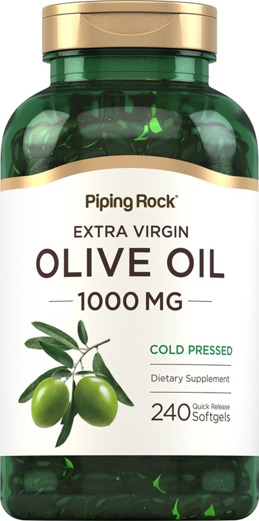 Piping Rock Olive Oil Softgel Cápsulas de 1000mg 240 Pills