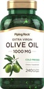 Piping Rock Olive Oil Softgel Kapsułki 124; 1000mg 124; 240 tabletek 124; Organic Extra Virgin Cold Pressed Supplement