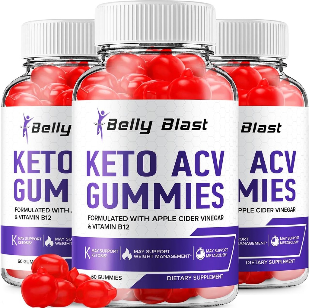 (3 Pack) Коремът Blast Keto ACV Gummies - Advanced Formula Bell Keto Plus ACV Gummies Apple Cider Vinegar, Управление на теглото, коремаBlast ACV Хранителни добавки Отзиви Мъже Жени (180 Gummies)