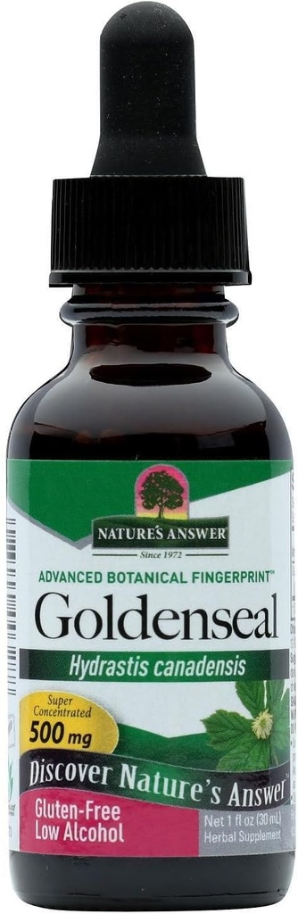 Nature's Answer Goldenseal Root with Organic Alcohol 1 Fluid Ounce | Fördert allgemeine Wellness | Immununterstützung | Glutenfrei | Single Count
