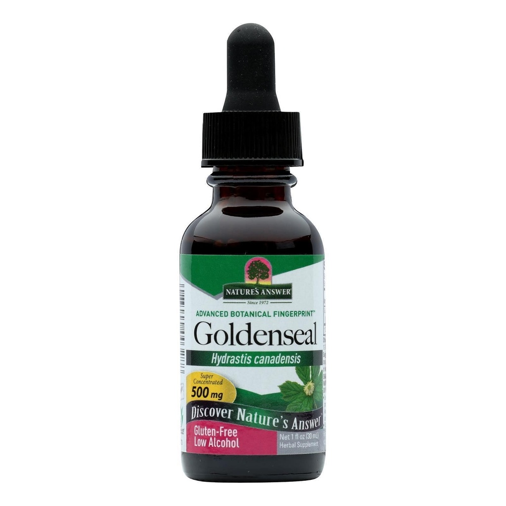 Nature's Answer Goldenseal Root with Organic Alcohol 1 Fluid Ounce | Promotes Overall Wellness | Immune Support | Gluten-Free | Single Count