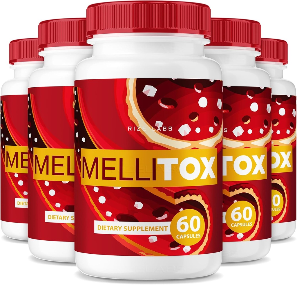 (5 paquets) MelliTox Capules, MelliTox suplementaris Cos Detox, MelliTox La fórmula màxima de la fortalesa, MelliTox Pilals per a cel· les de salut, MelliTox Pastilla Review (300 Capules)
