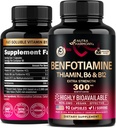 Benfotiamine 300 mg - Nerve Support, Energy & Metabolism Support - Integratore Benfotiamine Vitamina B1 - Altamente Biodisponibile & Assorbibile - con Thiamin, Vitamina B12 & B6 - 90 Capsule