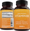 D3 Vitamin 5000 IE Softgels (125 mcg), 30 Softgels - High Potency Vitamin D Supplements for Healthy Immune Function, Bones & Muscles - Made with Organic Liquid Coconut Oil