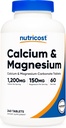 Nutricost Calcium & Magnesium Carbonat 240 Tabletten, 1200 mg Ca & 150mg Mg pro Servierung, 60 Servierungen- Glutenfrei, Non-GMO