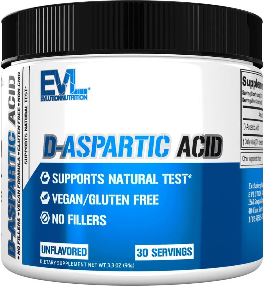 D Akido Aspartikoa Testosterona Booster gizonentzat - 3120mg DAA D-Aspartic Acid Pre Workout Powder Muscle Builder gizonentzat 3.12g - Gizonen Osasun Gehigarria hobetutako Drive Potency eta Vigor-entzat - Unflavored