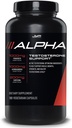Alpha JYM Testosteron Support; Mand Vitality, Hormone Optimering, Ashwagandha, Fenugreek, Eurycoma, Damiana, Quercetin, DIM; JYM Supplementary Science; 124; 180 Vegetariske Kapsler