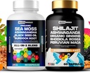 Holistic Hercules Classic Combo Bundle - Sea Moss 3000mg, Black Seed 2000mg, Ashwagandha 1000mg, Shilajit 5000mg, Panax Ginseng 1500mg, Peruvian Maca 2000mg, Allt i 1 tillägg Pack