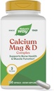 Natural Way Calcium Magnesium & Vitamin D Complex, Bones & Teeth sani, Funzione muscolare*, Rilassamento muscolare,* con Vitamina D3, senza glutine, 100 capsule (Packaging May Vary)