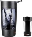 SQUATZ Bottiglia di Shaker Elettrico da 22 Oz - Flask di frullatore di proteine automatiche ricaricabili, resistente alle perdite e facile da pulire, bevanda liscia in 15 secondi, ideale per Gym Shakes, Caffè, frullati (nero)