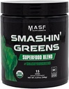 MASF Smashin' Greens Superfood Blend NSF Sport, Super Greens Gremošanas veselība, Spirulina, Chlorella, Bloat Relief, 8.47 Ounce (1. iepakojums)