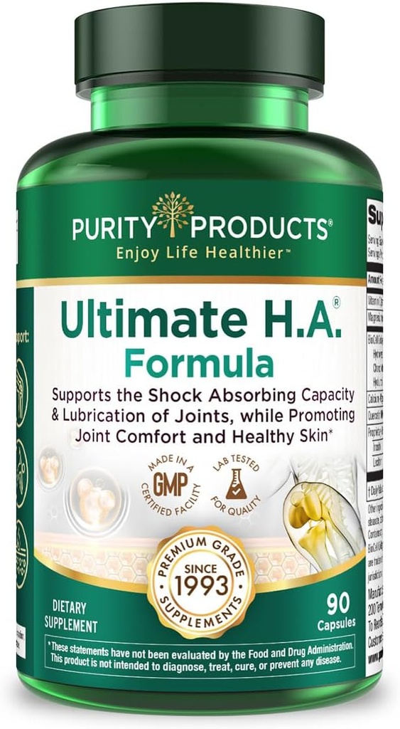 Produtos de pureza Fórmula H.A. Ultimate - Clinicamente estudado Colágeno BioCell - Dynamic Hyaluronic Acid Support for The Joints and Skin - 90 Count - from