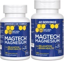 Pila naturalak Magtech Magnesium Value Bundle - Magnesium 3 Forms - Magtein L-Threonate Featuring - Erlaxazioa eta Garuneko Osasuna - 270 kapsula guztira