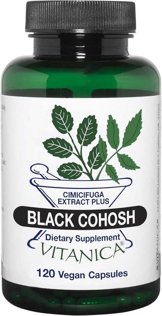 Vitanica Black Cohosh, Cimicifuga Extract Plus, Vegan, 120 kapsulas