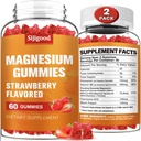 2 Confezione ad alto assorbimento Magnesio Glycinate Gummies, Magnesio Gummies per donne, uomini e bambini, promuove il rilassamento sano, zzZ, muscolo, Bone & Energy