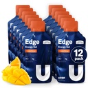 UCAN Edge Energy Gel Shots, Orange Mango (12, 2 Ounce Packets) for Running, Training, Workouts, Fitness, Cycling, Crossfit | Sugar-Free, Vegan, & Keto Friendly Energy