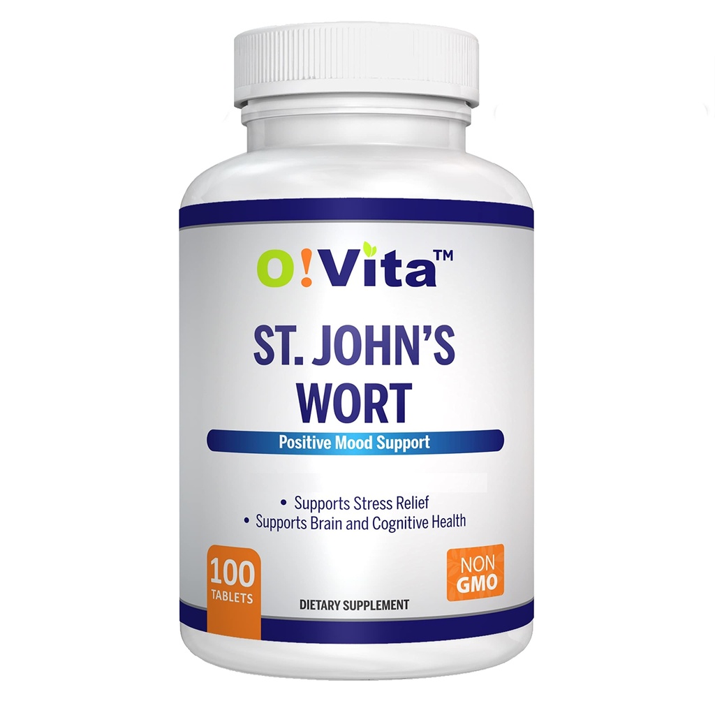 St. John's Wort 500mg (Tablets), Herbal Formulation, Vegan, Non-GMO, Up to 100 Days of Supply