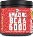 Amazing Nutrition Amazing BCAA 6000 | 6 Grams BCAA per Serving | 30 Serving Powder | Hargnenud ahelaga aminohappelisand | Valmistatud USA-s (Natural Fruit Punch)