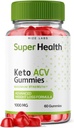 מעבדות גילוח - Super Health Keto ACV Gummies - Advanced Weight Loss Formula for Belly Fat, Apple Cider Vinegar Superhealth Gummy תוסף (60 חניכיים)