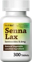 건강A2Z® Senna Laxative | 300 개 | Sennoside 8.6mg | 천연 야채 | Laxative Ingredients | 하룻밤 구이 | Bowel Movement | 구호