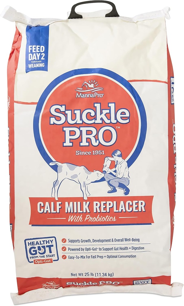 Manna Pro Suckle Pro Calf Milk Náhradník - 22% Protein s probiotikami - 25 LB