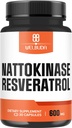 Nattokináza dodatek 3300mg s Trans- Resveratrol - Podpory pro systém imunity, zdravé srdce a tělesné rovnováhy - 30 Služeb
