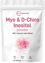 Micro Ingredienti Myo-Inositol & D-Chiro Inositol Powder, 1lb (221 Serve) | 40:1 Ideal Ratio Inositol Supplemento per le donne | Supporta l'equilibrio ormonale & Ovarian Health | Non-GMO, Vegan, Filler-Free