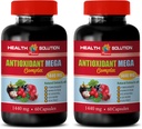 antioxidant komplexní doplněk - ANTIOXIDANT MEGA COMPLEX 1440 MG - Mangosteen extrakt, antioxidant nutriční doplňky, brusinkový granátový mangosteen, detox a čištění 2 Lahvičky 120 Kapsle