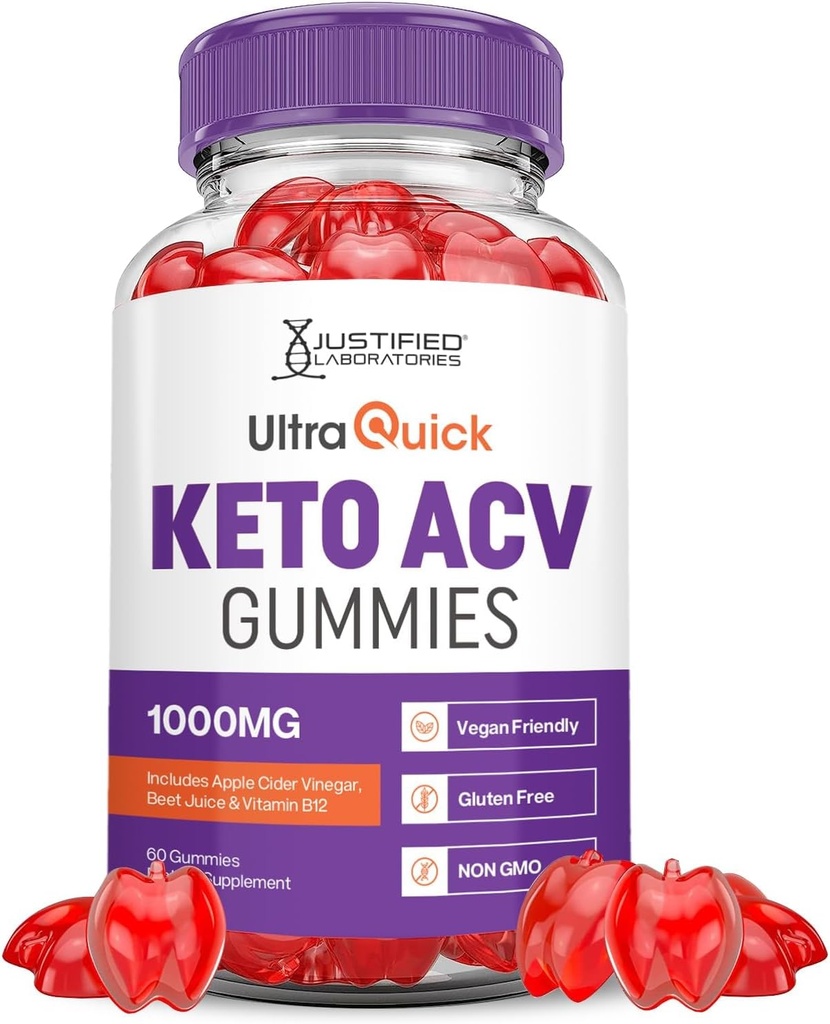 正当化された実験室の超速いKeto ACVのグミーの高度の方式1000MGのUltraquick KetoのグミのApple Cider VinegarはPomegranateのビート ジュースの粉B12のビーガン非GMO 60のGummysとフォーミュレートしました