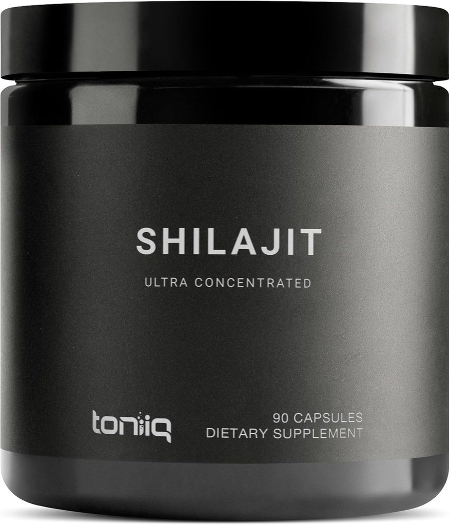 Toniiq Ultra kontzentratua %40 Fulvic Acid Shilajit for Men - Pure 10:1 Extract-Third Party Tested 10x Potency Capsules- High in Potency and Trace Minerals - GMP Certified Facility