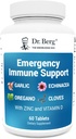 Dr. Berg Emergency Immune Support w/Echinacea - Potent Blend of Herbal Extracts (Waarschuwing: Strong Herbal Smells) - Immune Support Supplement Inclusief 2.000 IE vitamine D & 10 mg zink - 60 tabletten
