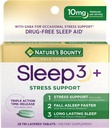 Nature 's Bounty Sleep + Stress Dukung, Sleep3 Maksimum Kekuatan 100% Obat Free Sleep Aid, Diet Supplemen dengan Ashwagandha, Time Rilis Technology, 10mg, 28 Tri- Labered Tablets