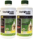 LIQUIDHEALTH Animale de companie K9 Complete 8-in-1 Multivitamine lichide pentru câini și căței adulți Senior, Toate într-o singură formulă vitamine canine complete pentru piele și haină, sănătate comună, suport imunitar - Statele Unite ale Americii Made (2 ambalaj)
